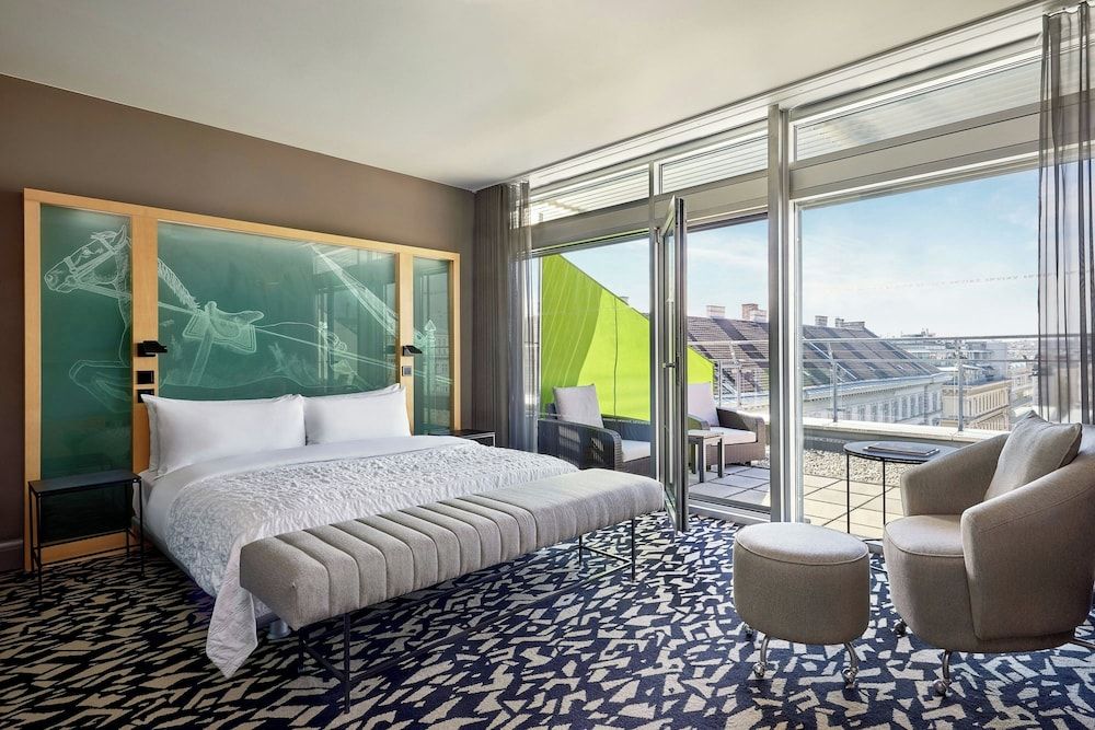 Bild von Zimmer, 1 Schlafzimmer, Terrasse, Stadtblick