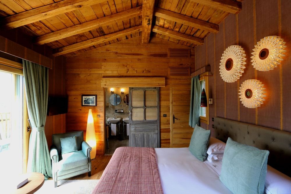 Bild von Deluxe-Ferienhütte, 1 Doppelbett, Bergblick